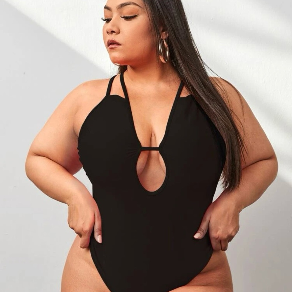 SEXY BLACK STRAPPY SWIMSUIT- NEW! NWOT!